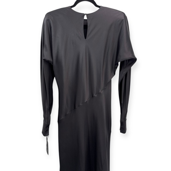 NWT Valentino Garavani Black Silk Satin Gown Le Noir Fall 24 $11,500 - Size US 8 - Picture 12 of 16